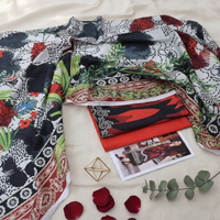 3-Piece Red Lawn Printed Suit | Unstitched Premium Collection