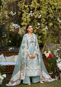 Artisanal Chikankari Cotton Ensemble | Organza Dupatta with Cutwork Lace & Attached Pallu | Unstitched 3PC