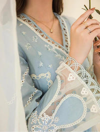 The Couture Organza Ensemble: Heavy Embroidered 3-PC Lawn Suit with Tissue Dupatta