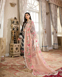 The Schifflie Grandeur Ensemble: Heavy Embroidered 3-PC Lawn Suit with Cutwork Organza Dupatta