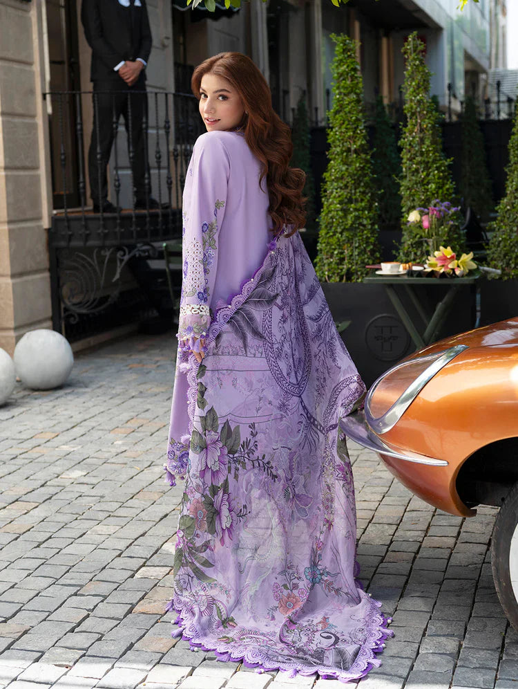 Masterpiece: Fully Heavy Embroidered Lawn Festive Ensemble | Printed Silk Dupatta with 4-Side Cutwork Borders | Ready-to-Wear Luxury