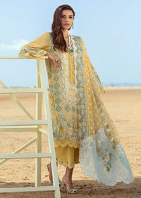 Regal Chikankari Lawn & Jacquard Ensemble | Cutwork Dupatta with Attached Pallus | Unstitched 3PC