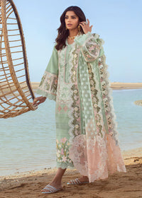 Heirloom Chikankari Cutwork Ensemble | Jacquard Dupatta with Attached Embroidered Pallus | Unstitched 3PC