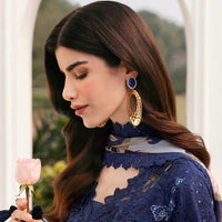 The Silk Sequin Heirloom: Heavy Chikankari & Sequined 3-PC Suit with Digital Silk Dupatta