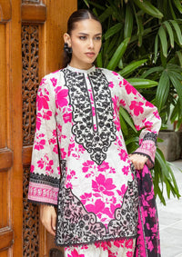 Zainab Chottani Nysa Fuchsia Digital Lawn | Unstitched Luxury Ensemble