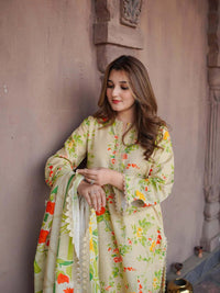 The Regal Heirloom Edition: Digital Lawn Ensemble with Heavy Embroidered Chiffon Dupatta