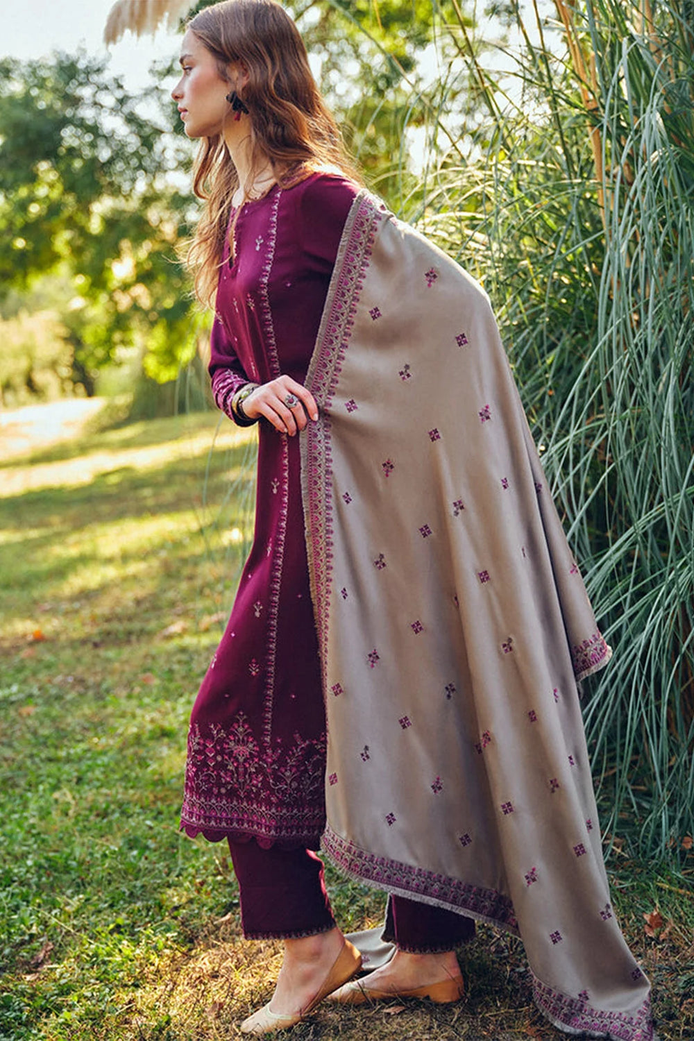 Embroidered Lawn 3PC | Fully Embroidered Dupatta & Complete Unstitched Ensemble