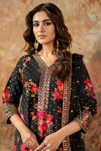 The Crown Jewel Ensemble: Digital Lawn Suit with Heavily Embroidered Chiffon Dupatta & Trouser Patches