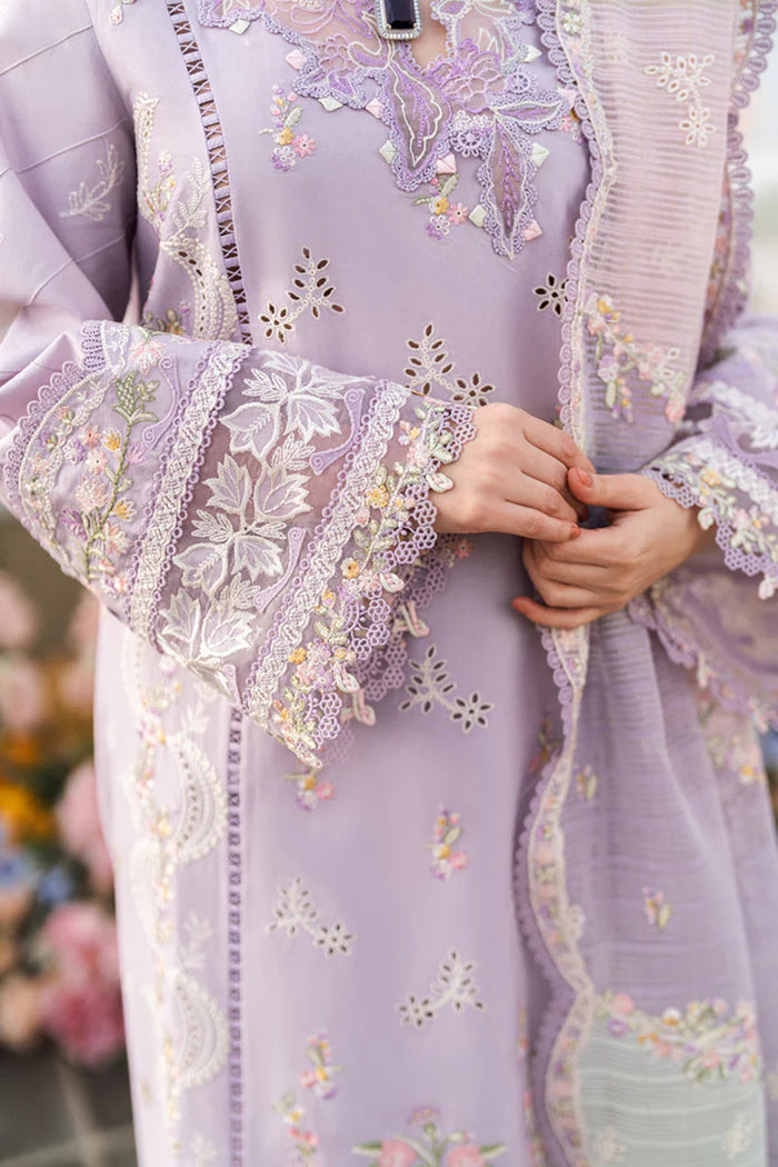Artisanal Chikankari & Laser-Cut Cotton Ensemble | Multi-Shade Khaddi Net Dupatta | Unstitched 3PC