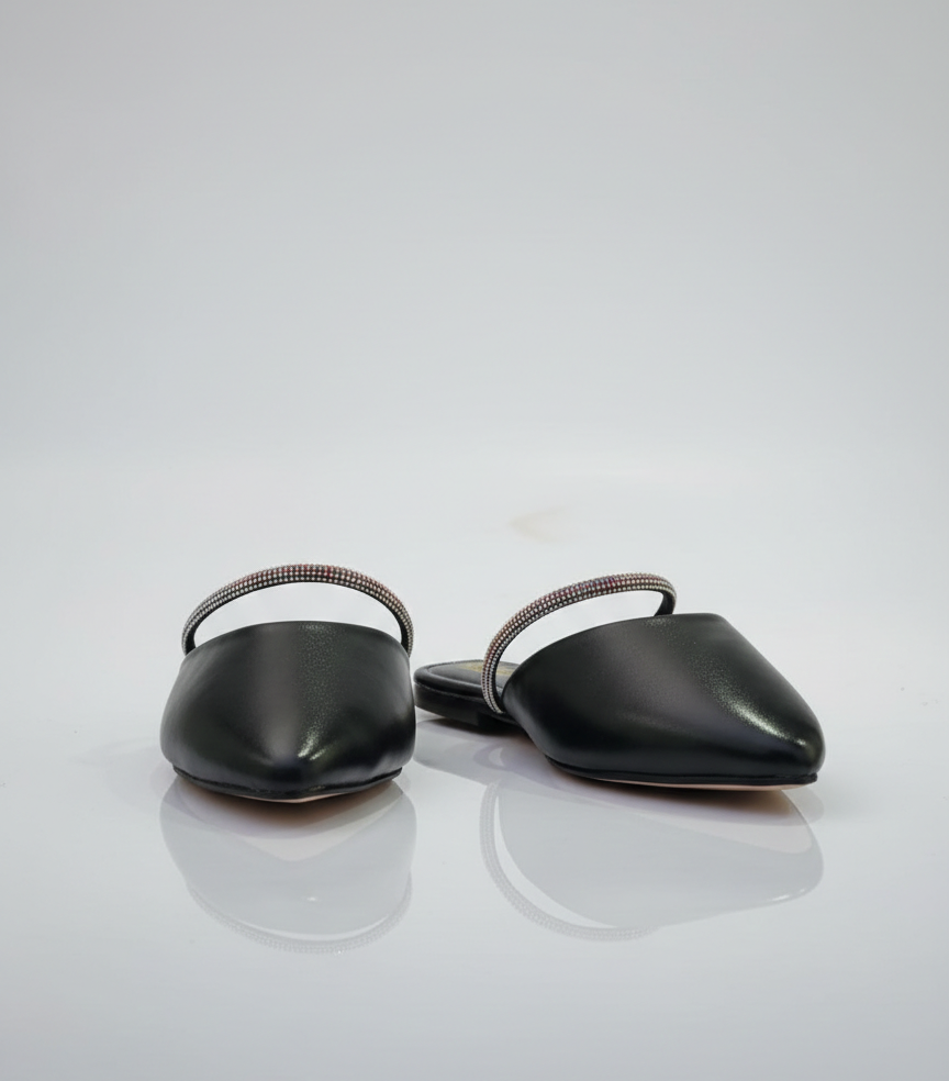 Verdant Grace Plain Rexine Pumps | Women's Solid Flats for Office & Casual Wear