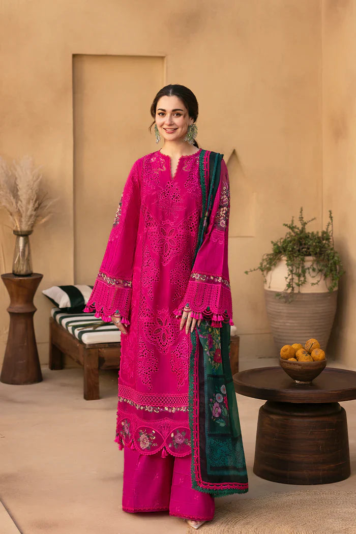 Regal Chikankari Masterpiece: Heavy Embroidered Lawn Cotton Suit | Digital Silk Ready-to-Wear Dupatta