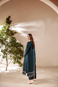 Signature Embroidered Lawn Unstitched 3PC | Delicate Daman Patch & Printed Monarch Voil Dupatta