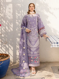 The Thread Boring Couture: Shiffle Embroidered 3-PC Cotton Suit with Organza Dupatta