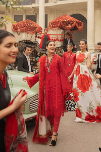 The Chikankari Heritage Ensemble: Embroidered 3-PC Lawn Suit with Silk Digital Printed Dupatta