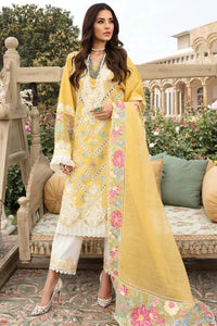 The Slub Net Regalia: Heavy Embroidered 3-PC Unstitched Lawn Suit with Dual-Pallu Dupatta