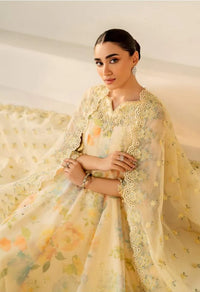 The Artisanal Legacy: Digital Lawn Ensemble with Aplic & Embroidered Chiffon Dupatta