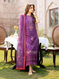The Regal Chikankari Masterpiece: Heavy Embroidered 3-PC Lawn Suit with Net Dupatta