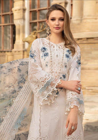 The Artisan Cutwork Ensemble: Heavy Embroidered 3-PC Cotton Suit with Digital Organza Dupatta