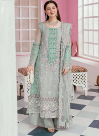Luxury Hand-Embroidered Lehenga Set | Malai Silk Trouser & Organza Cutwork Dupatta