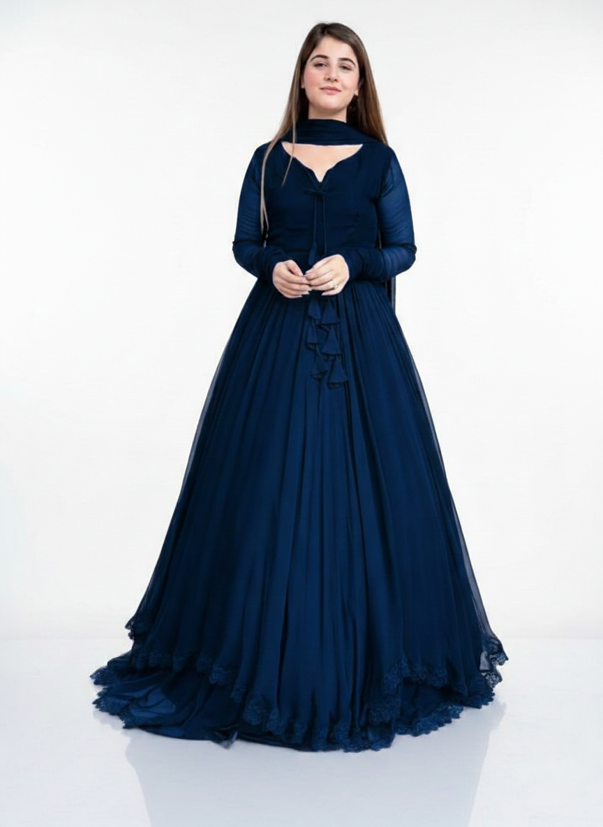 Ethereal 3-Piece Chiffon Maxi Set | Flowy Plain Suit with Dupatta | Everyday Luxury Ensemble