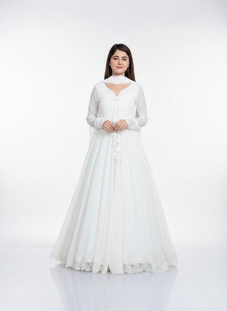 Ethereal 3-Piece Chiffon Maxi Set | Flowy Plain Suit with Dupatta | Everyday Luxury Ensemble