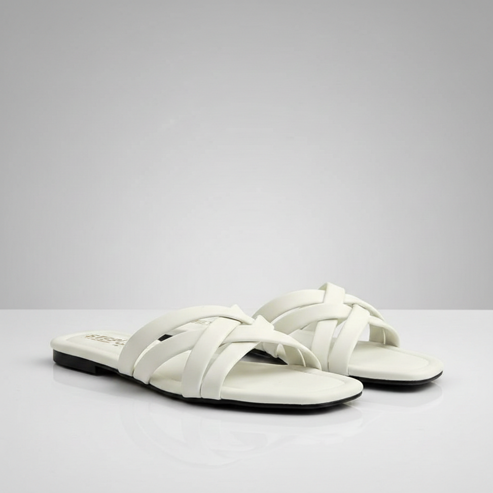 Emerald Touch Plain Rexine Flats | Women's Solid Green Comfort Shoes for Everyday Elegance