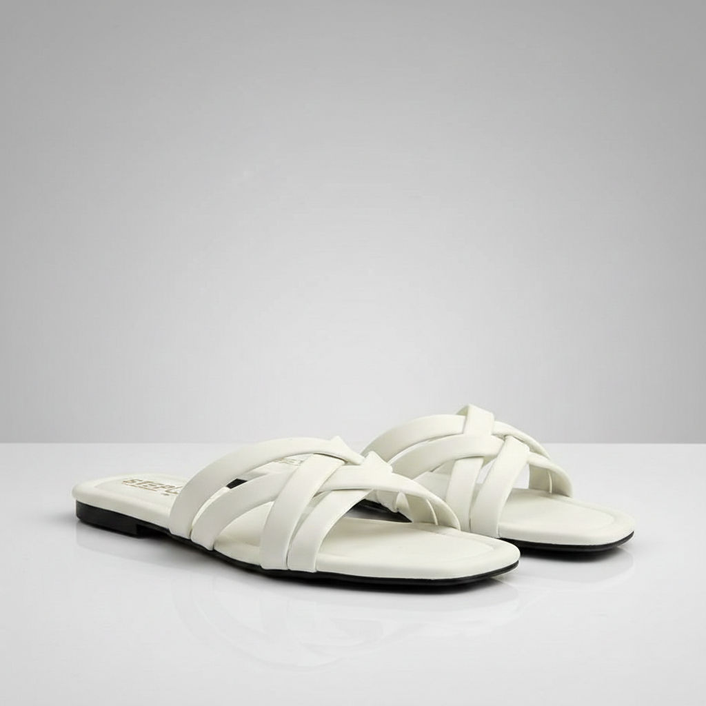 Emerald Touch Plain Rexine Flats | Women's Solid Green Comfort Shoes for Everyday Elegance