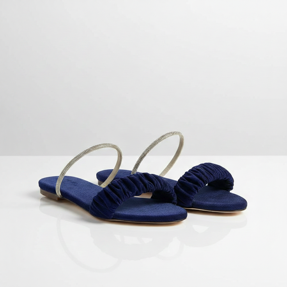 AquaFlex Waterproof Rexine & Cloth Flats | Women's Breathable Casual Shoes with Rubber Sole