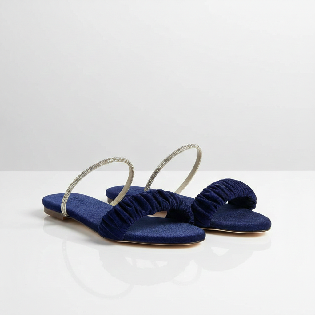 AquaFlex Waterproof Rexine & Cloth Flats | Women's Breathable Casual Shoes with Rubber Sole