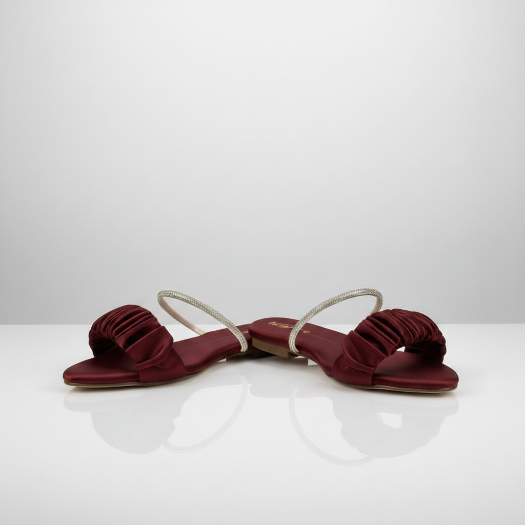 AquaFlex Waterproof Rexine & Cloth Flats | Women's Breathable Casual Shoes with Rubber Sole