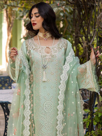 The Patched Perfection Ensemble: Fully Heavy Chikankari 3-PC Suit with Organza Cutwork Dupatta