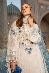 The Artisan Cutwork Ensemble: Heavy Embroidered 3-PC Cotton Suit with Digital Organza Dupatta