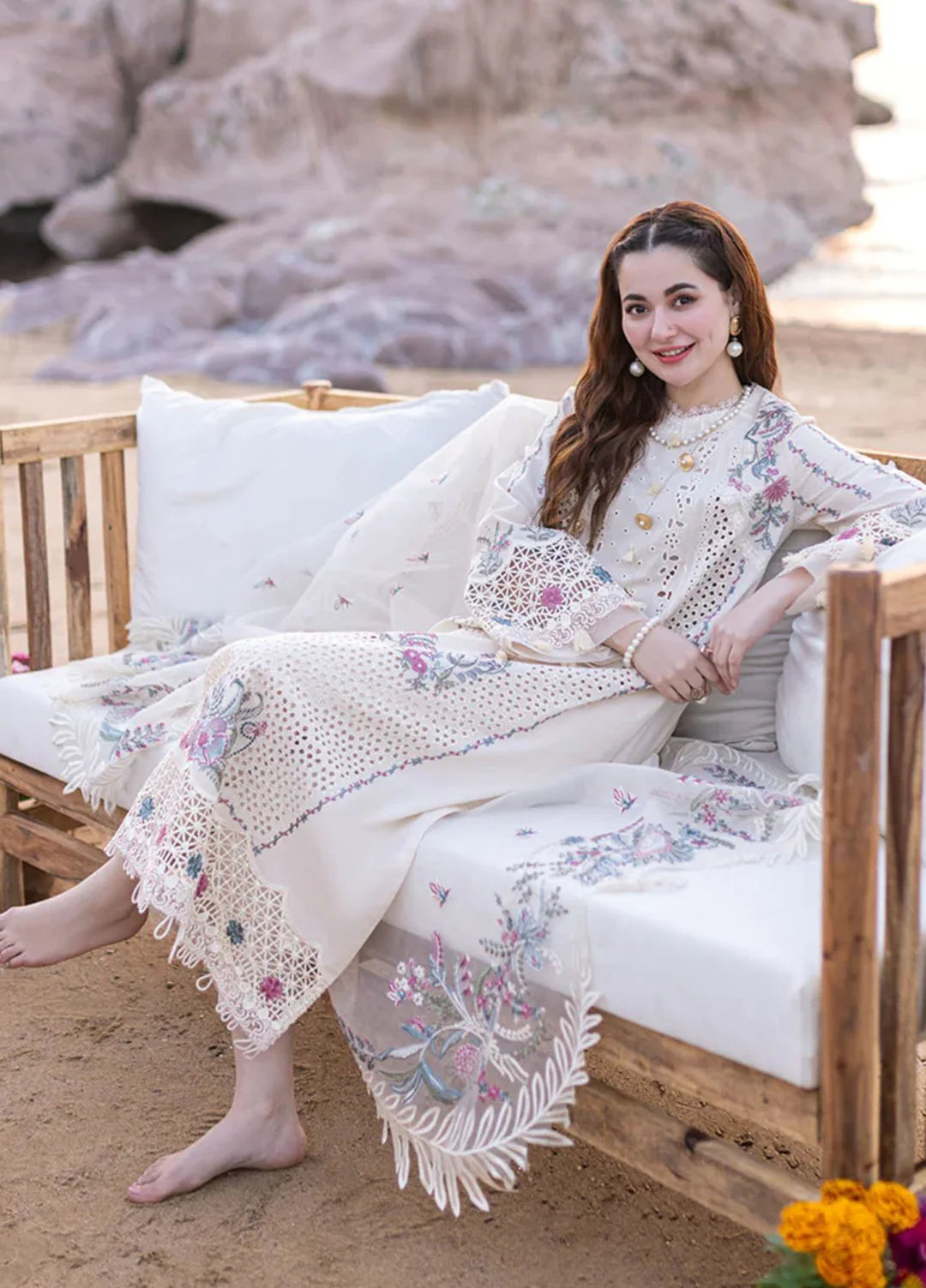 Luxury Chikankari Lawn Collection | Cutwork Accents & Heavy Embroidered Organza Dupatta