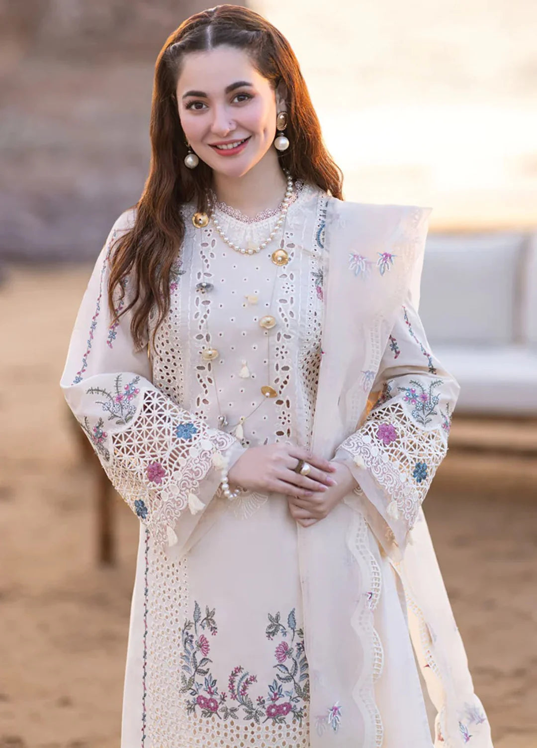 Luxury Chikankari Lawn Collection | Cutwork Accents & Heavy Embroidered Organza Dupatta